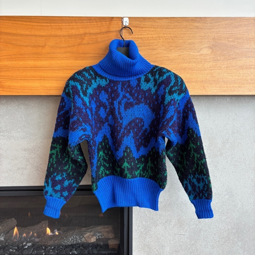 Vintage MISSONI For Saks Fifth Avenue Turtleneck Wool Sweater, Size S